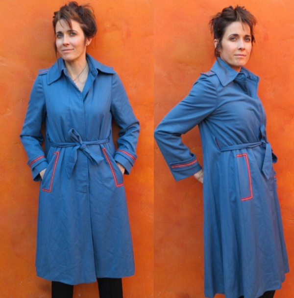 Trench Coat Berpotongan Cape